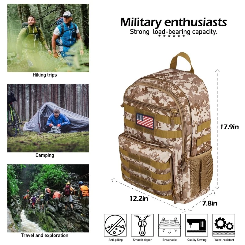 Mochila militar 28L exército Molle mochila tática viagem acampamento mochila - Imagem 2 de 4
