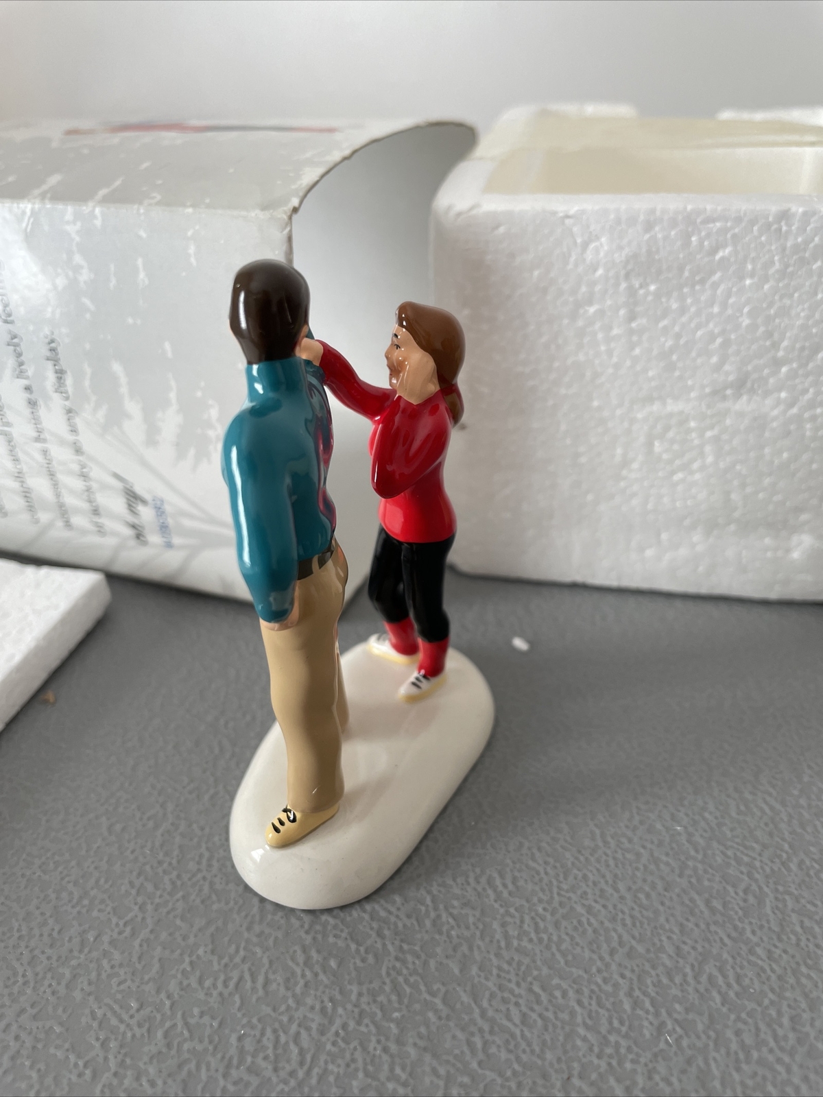 New Dept 56 Snow Village OH MY! Man Woman Christmas Muscle #4036582 - Picture 3 of 4