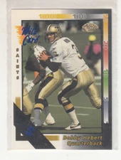 BOBBY HEBERT 1992 Wild Card NFL #210 Parallel 5 Stripe New Orleans Saints Mint