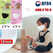 Happy Life KF94 XS 5~8 KIDS Face Mask Made in Korea Medical Respirators Good Day