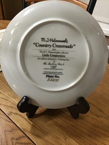 MJ Hummell “Country Crossroads” Bradford Exchange Plate - Picture 2 of 2