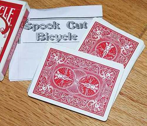 HAUNTED DECK Spook Cut Bicycle Gimmick Deck Of Cards Cuts Itself