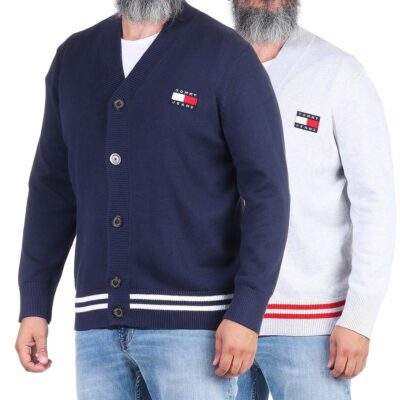 Tommy Jeans Herren Cardigan Strickjacke DM0DM10182 TJM Badge Jacke