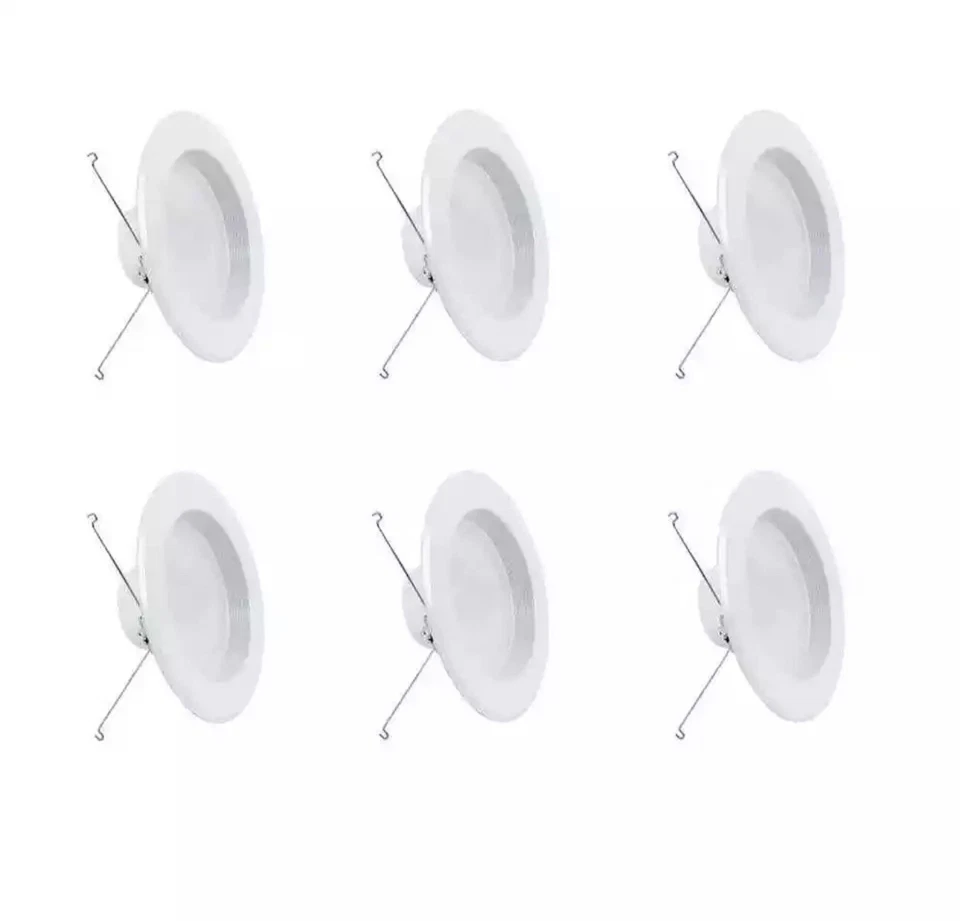 6 pack Feit Electric 5" or 6" Integrated LED White Retrofit Recessed Lights Trim - Image 3 of 3