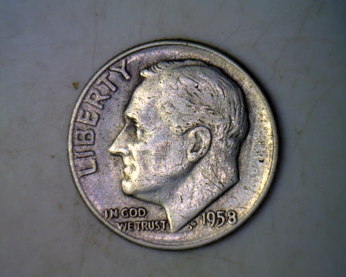 1958-P Roosevelt Dime UNC 90% Silver