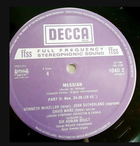 Handel Messiah 3 Vinyl Record Albums Box Set See More Information Below - Picture 5 of 11
