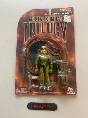 1996 Mortal Kombat Trilogy Sonya Blade 5'' Action Figure NEW NOC Toy Island READ