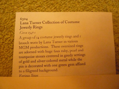*Movie star Lana Turner ring! Display case/name plate/COA* jewelry/perfume/pearl - Picture 5 of 5