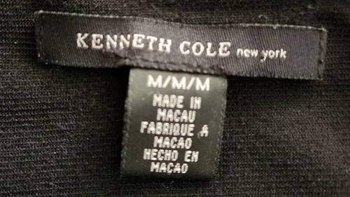 Kenneth Cole Women's Black Top With Cute Side Pulls, M - 第 3/8 張圖片