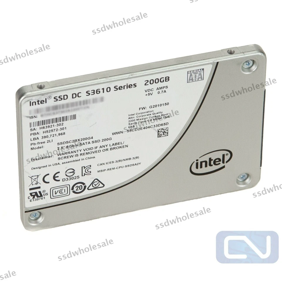Intel S3610 200GB SSDSC2BX200G4 2.5" SSD SATA III 6Gb/s State Solid Drive SSD - Image 2 of 3