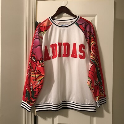 Adidas Originals Rita Ora Dragon Crewneck Sweater L Trefoil Red