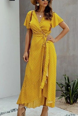 womens summer wrap dress