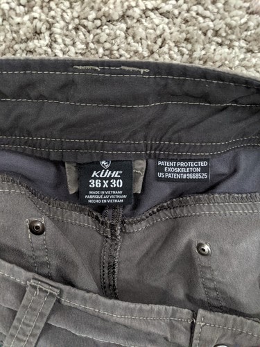 Kuhl Radikl Mens 36x30 (Fits 35x30) Hiking Pants Brown Gray Khaki Stretch Enduro - Picture 11 of 14