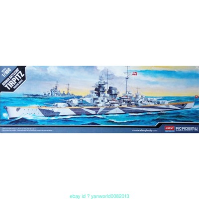 ACADEMY 14219 1/800 KIT DA MONTARE NAVE DA GUERRA TIRPITZ GERMAN BATTLESHIP  ART