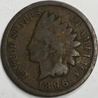1896 United States Indian Head Cent Penny - Good (G) KM#90a - IH.96G