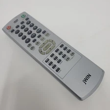 jWin DVD Video Remote Control Gray- Tested / Works