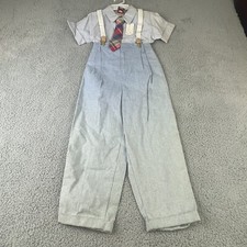 VINTAGE Good Lad Blue Pants and Shirt Outfit W Tie Size 6 NWT