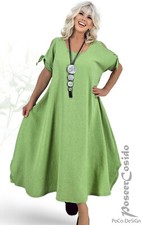 LAGENLOOK Cold Shoulder A-Form Kleid lemon 44...