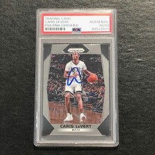 2017-18 Panini Prizm #157 Caris Levert Signed Card AUTO PSA Slabbed Nets