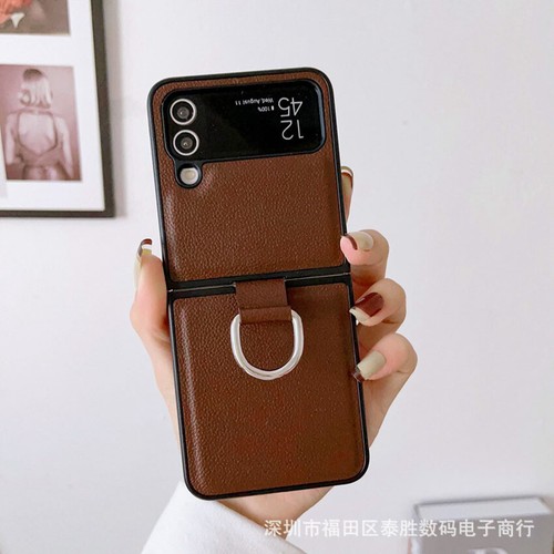 Ring Case Cover Leather Shockproof For Samsung Galaxy Z Flip5 Flip4 Flip3 - Picture 11 of 13