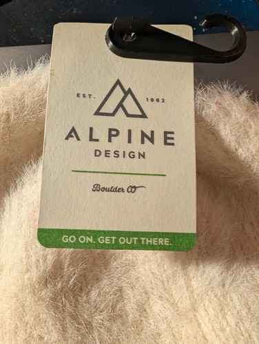 Alpine Design Women's Fuzzy Rib Knit Beanie Cream One Size ADWA2010 - Picture 3 of 4