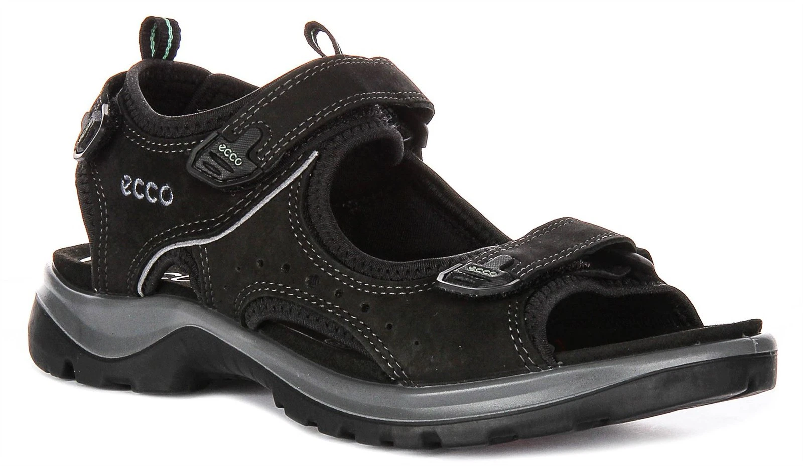 Ecco Sandalo Unisex In Nubuck Nero Offroad Trail UK 4 9