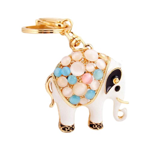 Cat's Eye Elephant Keychain Metal Animal Bag Pendant Keychains Decorations