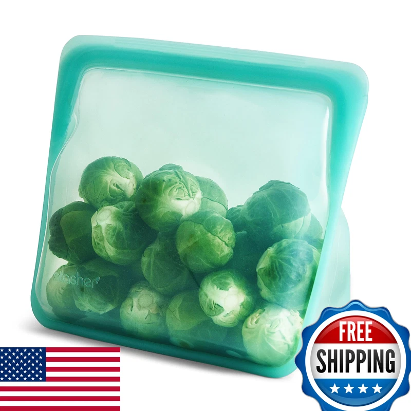 Stasher Silicone Reusable Storage Bag Stand-Up Mid Bag Reusable Freezer Bags
Opens in a new window o