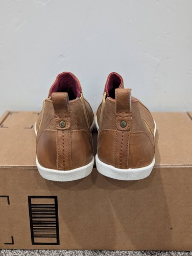 Size 8 Women's Olukai Waipahe Leather Pull On Mid Top Casual Brown Sneakers - Picture 5 of 7
