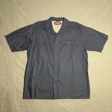 Wrangler Men s XL Blue Short Sleeve Button Up Shirt Outdoor Fishing Hiking