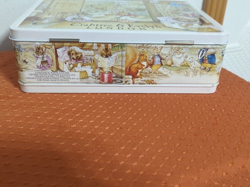 Porta pranzo vintage in metallo Crabtree & Evelyn Peter Rabbit Beatrix Potter 1985 bello - Foto 7 di 11