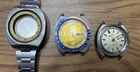 Vintage Seiko Watch Lot (3 Piece) Pogue  Belmatic 6139-6005 6139-7000 FOR REPAIR