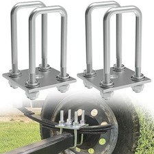 U-Bolt Kit for Boat Trailer Mounting Axle Leaf Springs 2 1/4 "W x 6 3/10" L