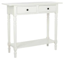 Homes Collection Rosemary Distressed Cream Console Table