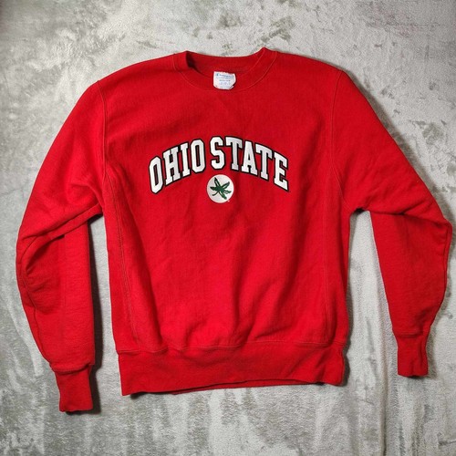 Champion Herren rot Reverse Weave Ohio State Buckeyes Rundhalsausschnitt Sweatshirt Größe M - Bild 1 von 16