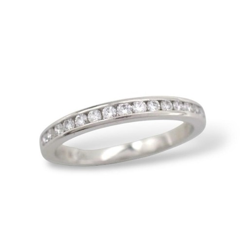 Tiffany & Co. Half Circle Channel Diamond Ring Pt950 3668 m1_0811