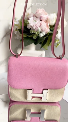 NEW Hermès Mini Constance 18 in 5P Bubblegum Pink Epsom with