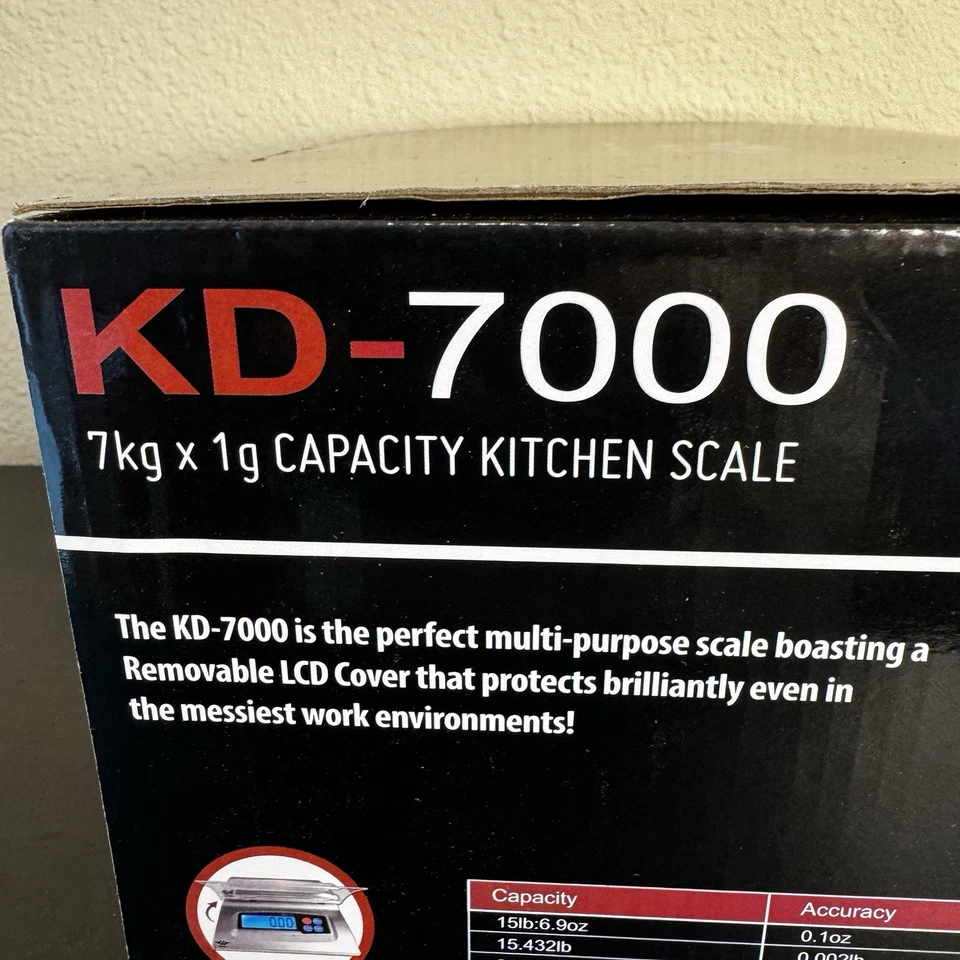 *NUEVO* Báscula digital multiusos para alimentos My Weigh KD-7000 acero inoxidable plateado  Foto 4 de 4