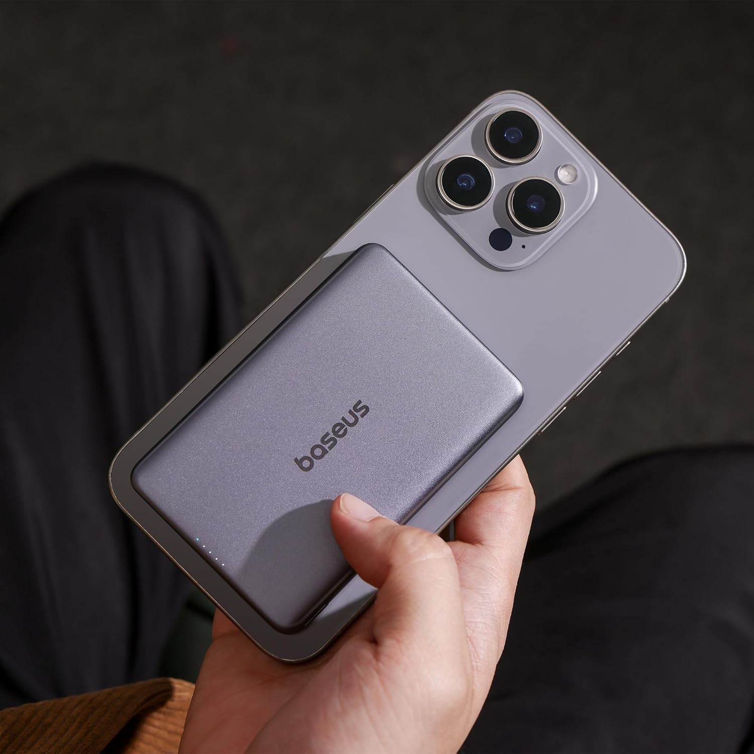 Baseus Picogo Power Bank, 0.3" Ultra Slim 5000mAh MagSafe Portable Charger wi