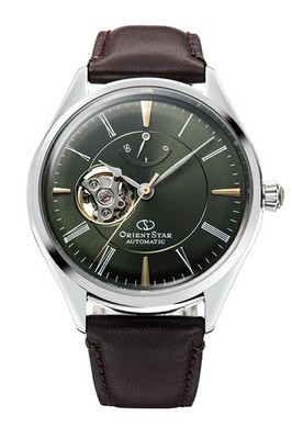 ORIENT Star RK-AT0202E Classic Semi Skeleton Auto Green Leather JDM R80108089