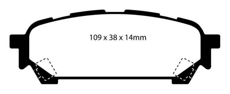 EBC Redstuff Rear Ceramic Brake Pads DP31687C Fits 04-06 Saab 9-2X 2.0 Turbo