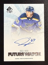 2021 SP Authentic #RFWA-JN Jake Neighbours Future Watch Auto Retro /499 Rookie