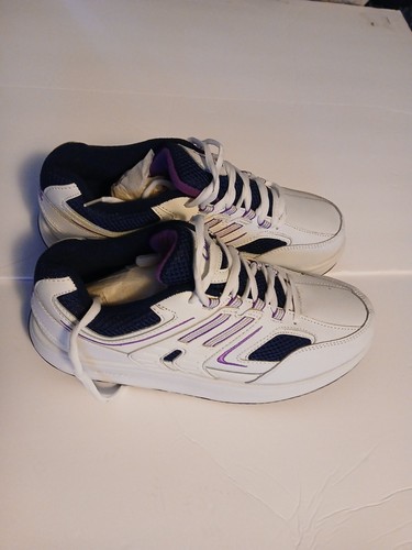 Curves for Women Sneaker Damen Fitnessschuhe Größe 11 weiß lila Leder