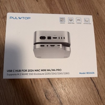 PULWTOP BD240A USB-C Hub Mac mini M4/M4 Pro   M.2 NVMe SSD   HDMI 4K   OVP