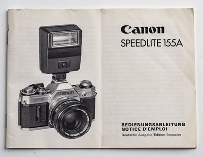 Bedienungsanleitung Canon Speedlite 155A 155 A 155-A Notice D'Emploi