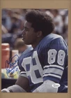 Signed Auto 8x10 Charlie Sanders JSA Sticker Lions Hall of Fame HOF