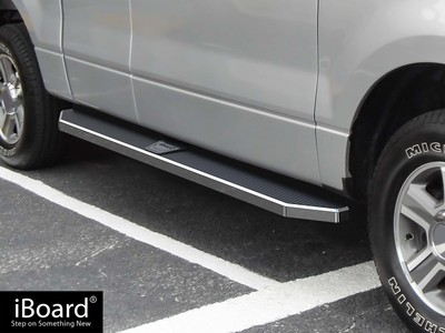 APS Polished Flat Running Boards Style Fit 04-08 Ford F150 Regular Cab