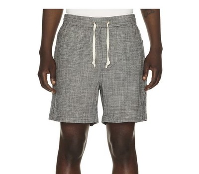 NWT Marine Layer 6'' Saturday Beach Short India Ink Small Black White Twill NEW