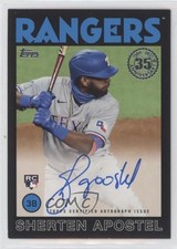 2021 Update 1986 Topps Baseball Black 161/199 Sherten Apostel #86B-SA Auto y6z