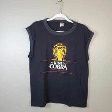 Vintage Single Stitch King Cobra Malt Liquor Sleeveless Shirt USA L / XL